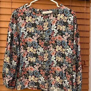 LOFT Women's Floral Blouse - Black, Blue, Pink, White